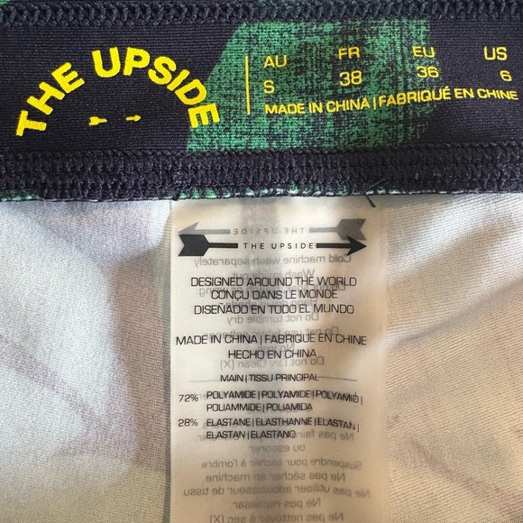 The Upside For Soul Cycle Limites Edition Palm Leaf Print Leggings, Size 6 - Picture 3 of 3